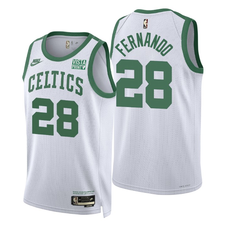 Men's Boston Celtics Bruno Fernando #28 Year Zero Classic Edition 75th Season Jersey 2401OKKM